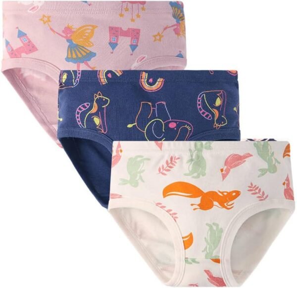 JackLoveBriefs Coton Culotte Fille 9&12 Pièces，âgés de 2 à 9 Ans – Image 3