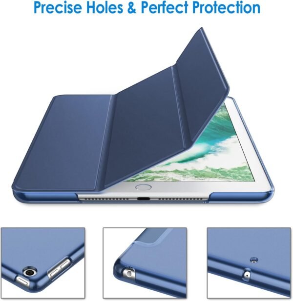 JETech Coque pour iPad (9,7 Pouces, Modèle 2018/2017, 6ème et 5ème Génération), Housse Étui avec Veille/Réveil Automatique (Marine Foncé) – Image 3