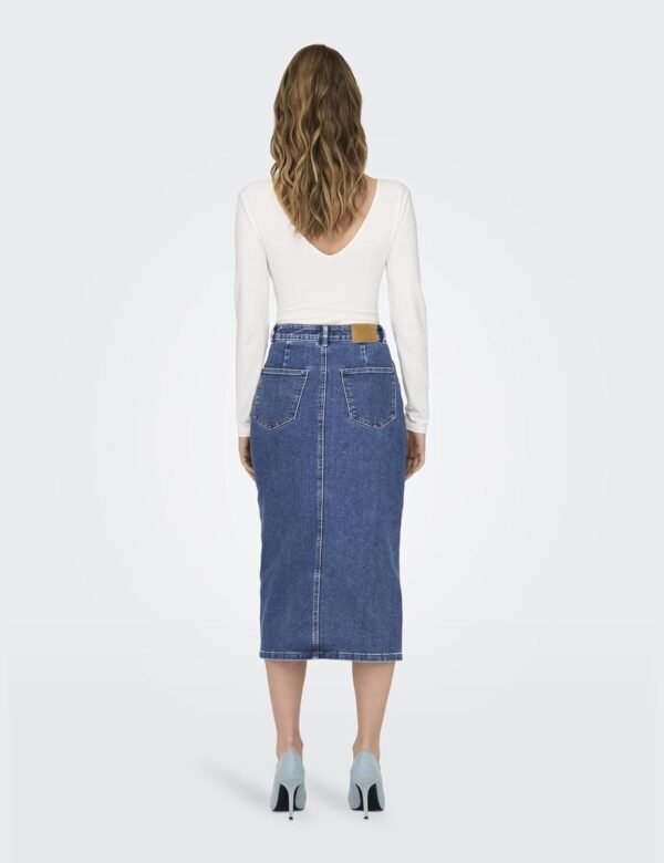 ONLY Onlsiri Front Slit Skirt DNM Gua Noos Jupe en Jean Femme – Image 5