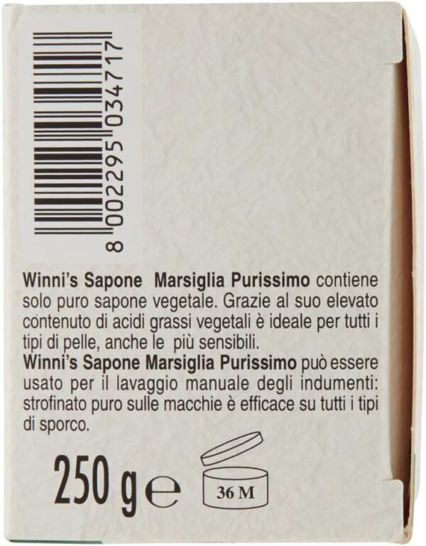 Winni's Lot de 3 savons de Marseille pour le linge et l'hygiène personnelle 250 g + polpa italien gourmet 400 g – Image 3