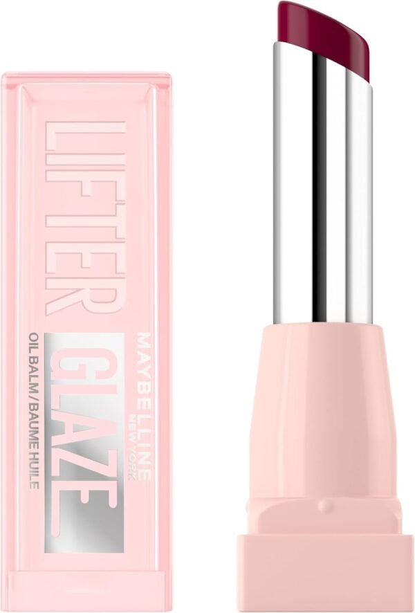Maybelline New York - Baume Huile Hydratant - Lèvres Lissées et Brillantes - Effet Laqué - Enrichi en Acide Hyaluronique et Extrait de Cerises - Lifter Glaze - Teinte : 008 Acai Glaze