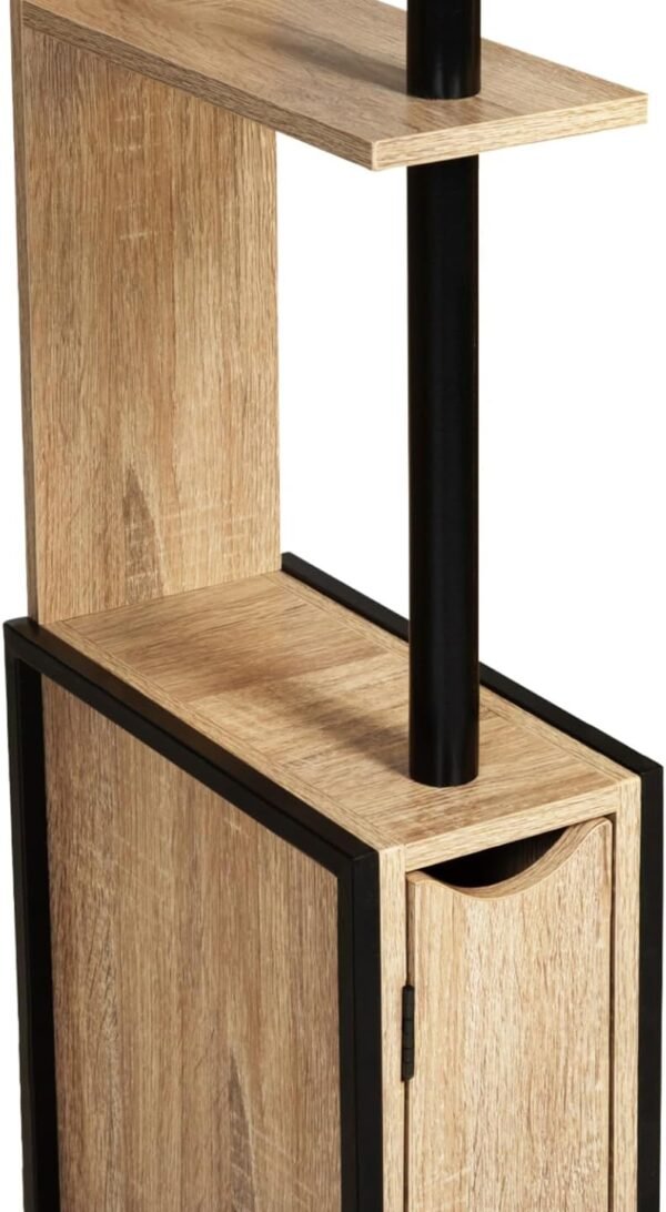 IDMarket - Meuble WC 2 portes DETROIT avec étagères design industriel – Image 4