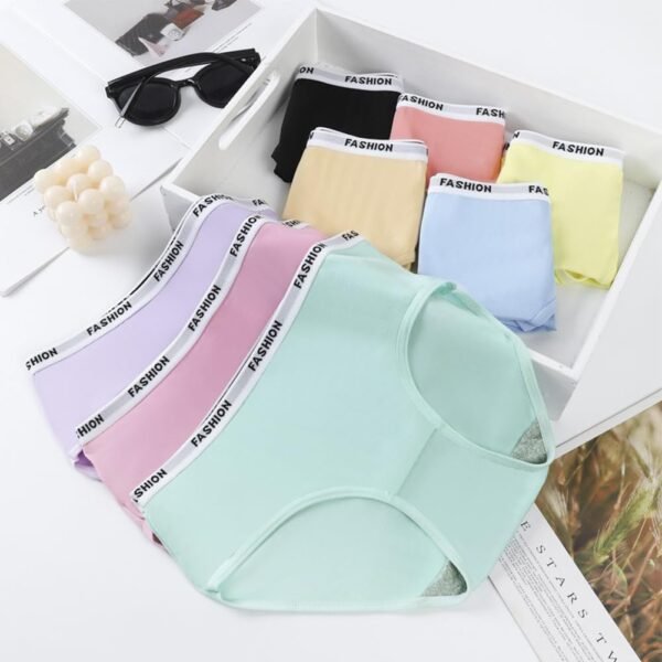 flintronic Lot de 8 Culotte pour Adolescente Fille, Filles Adolescentes sous-vêtements Doux, Culotte sous-vêtements Coton Slip Uni Fille, Confortables Respirantes, Ado 8 à 16 Ans – Image 6