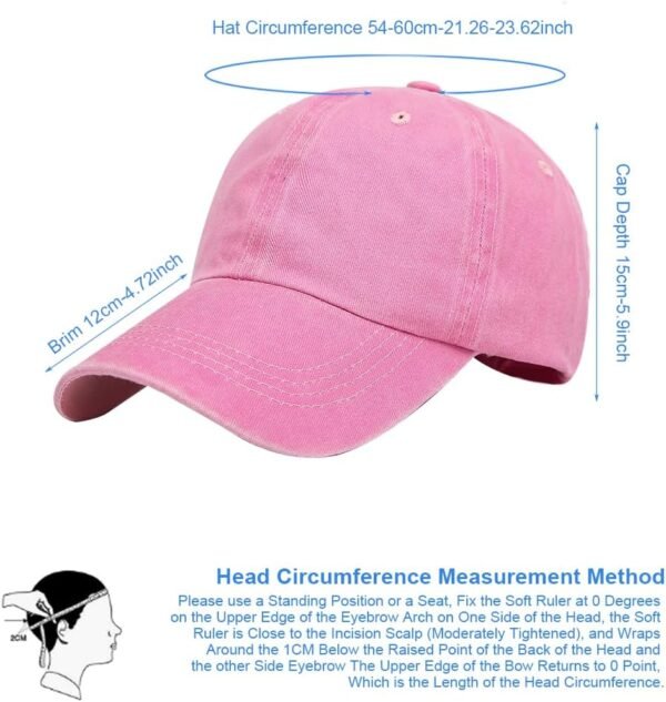 Aomig Casquette de Baseball, Style Rétro Ancien Anti-Soleil Baseball Cap, Homme Femme été Unisexe Réglable Casquettes Sport Extérieur Sunhat Chapeau(Brun) – Image 4