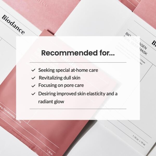 Biodance Bio-Collagen Real Deep Mask Pack de 4 - Masques visage, masque visage, masque visage femme, masque visage, resserrement des pores, traitement des rides – Image 10