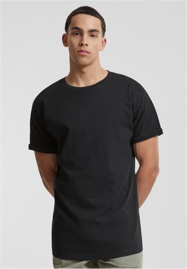 Urban Classics T-Shirt Long Manches Retroussées Homme T-Shirt Manches Courtes Rouge – Image 7
