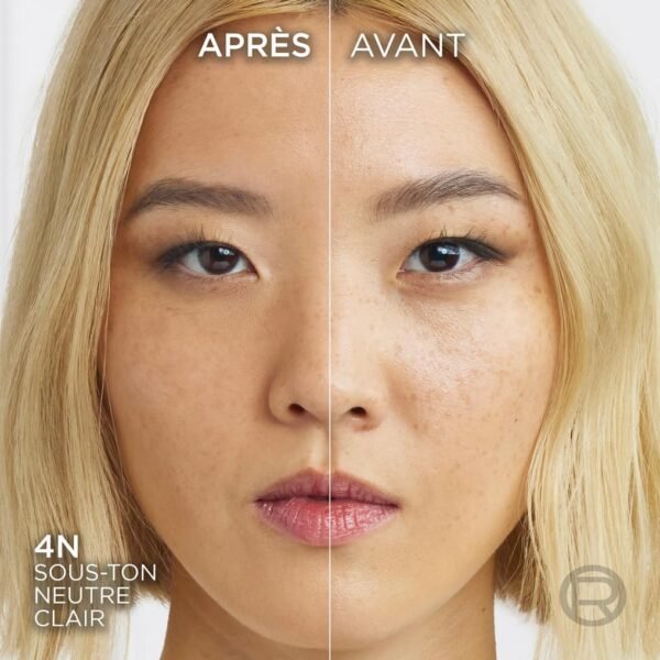 L'Oréal Paris - Poudre Fondante Perfectrice Bienfaisante - Enrichie en Pigments Minéraux & Acide Hyaluronique - Tous les Types de Peaux - Accord Parfait - Teinte : Beige (4.N) - 9 g – Image 4