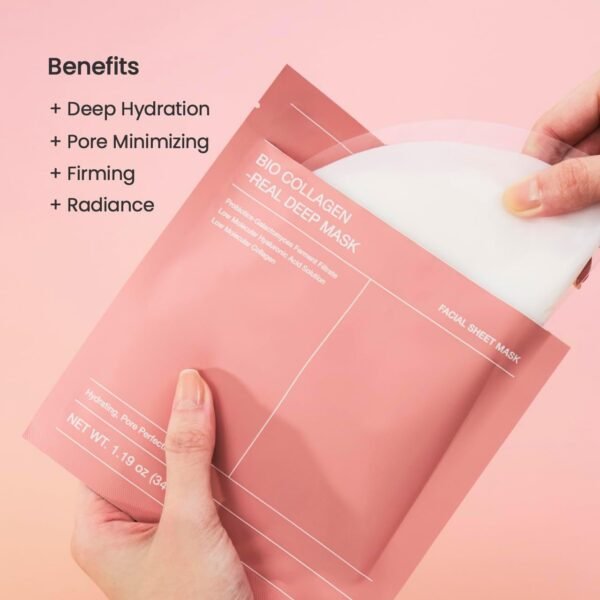 Biodance Bio-Collagen Real Deep Mask Pack de 4 - Masques visage, masque visage, masque visage femme, masque visage, resserrement des pores, traitement des rides – Image 5
