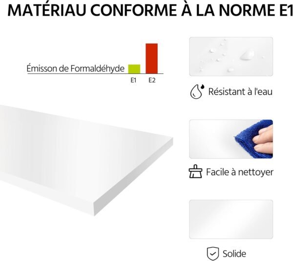 Yaheetech Meuble WC Dessus de Toilette/Machine à Laver, 75 x 23 x 180 cm, Armoire de Rangement de Salle de Bain avec 2 Étagères Réglables et 1 Compartiment Ouvert, Meuble Colonne sur Pied Blanc – Image 8