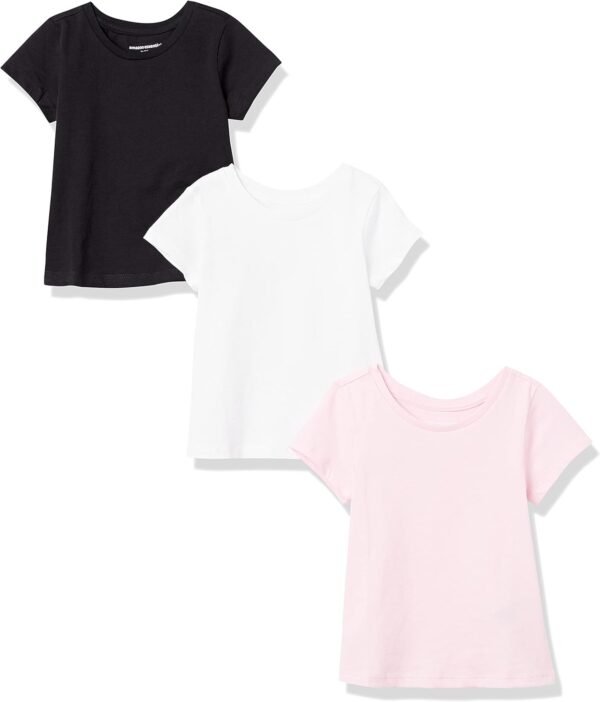 Amazon Essentials T- Shirts à Manches Courtes Fille, Packs Multiples