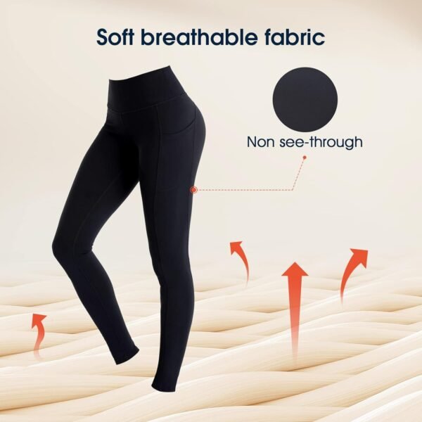 Occffy Legging de Sport Femme Pantalon de Yoga avec Poches Yoga Fitness Gym Jogging Taille Haute Leggings pour Femmes P107 – Image 3