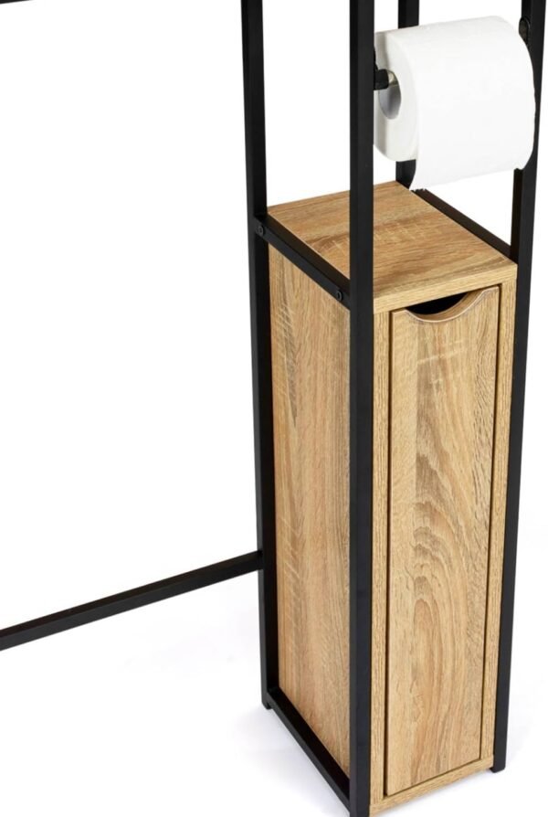IDMarket - Meuble WC 3 en 1 avec armoires de rangement DETROIT design industriel – Image 6