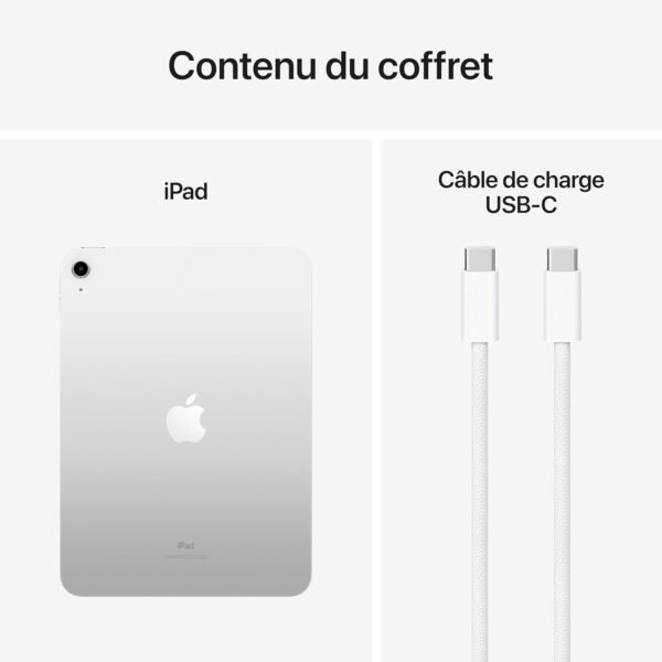 Apple iPad 10,9 Pouces (Wi-FI, 256 Go) - Argent (10e génération) – Image 6