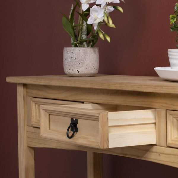 IDIMEX Console Meuble Salsa Table d'appoint en Bois, Meuble de Rangement Entrée ou Salon, avec 3 tiroirs, en pin Massif – Image 5