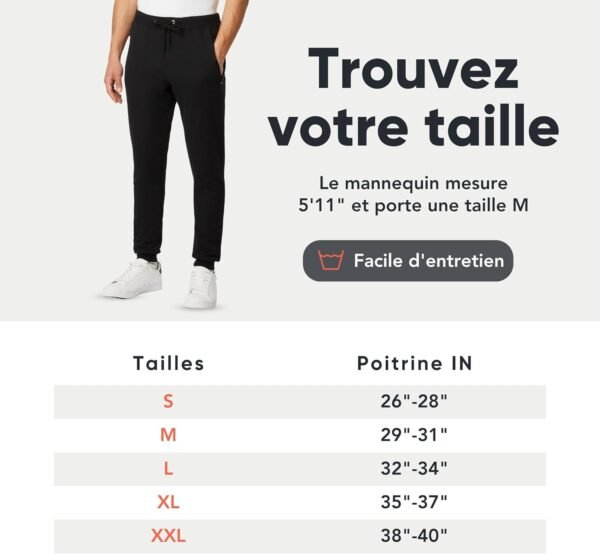 FM London Slim - Pantalon de Jogging Coupe ajustée pour Hommes à Poches zippées – Image 5