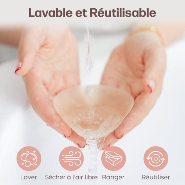 Go Nipless Cache-tétons en silicone pour femme – Cache-tétons adhésifs réutilisables en gel nude, nude, 1 Pair – Image 5