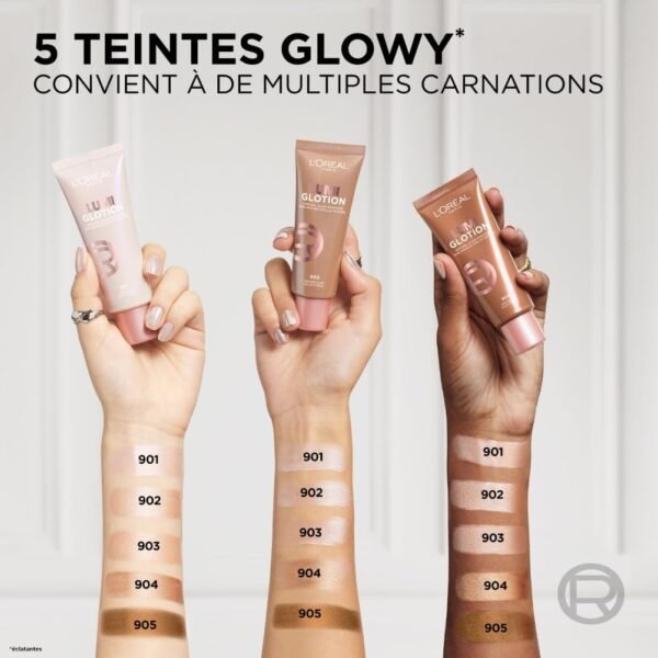 L'Oréal Paris - Fluide Enlumineur Éclat Multi-Usages - Illumine & Hydrate - Enrichi en Beurre de Karité - Lumi glotion - Teinte : 904 - 40 ml – Image 8