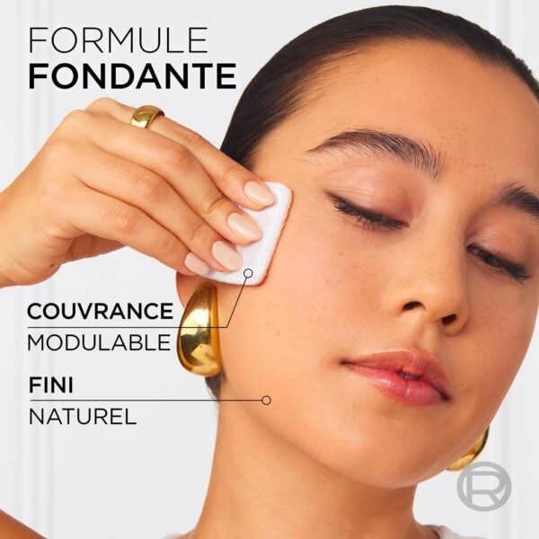 L'Oréal Paris - Poudre Fondante Perfectrice Bienfaisante - Enrichie en Pigments Minéraux & Acide Hyaluronique - Tous les Types de Peaux - Accord Parfait - Teinte : Beige (4.N) - 9 g – Image 3
