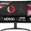 LG UltraWide™ 34WR50QK-B Ecran PC Ultra Large 34" - Dalle VA résolution QHD (3440 x 1440), 5ms GtG 100Hz, HDR 10, sRGB 90% (CIE1931), inclinable, Mode Portrait