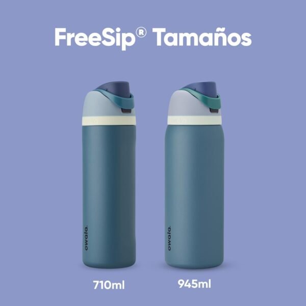 Owala FreeSip gourde isotherme en inox avec paille et couvercle, 710 ml - sans BPA, garde frais pendant 24 heures pour le sport et les voyages, Denim – Image 5
