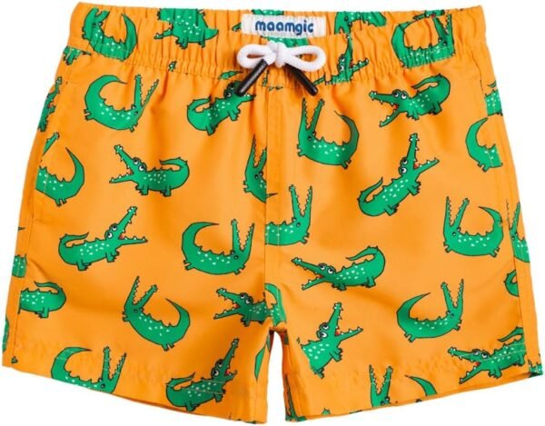 MaaMgic Short de Bains D'Ete Garcons Filles Carton Dinasaure avec Slip Filet Maillot de Bain Enfant a la Plage