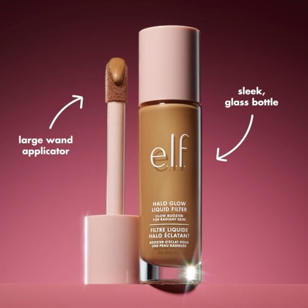 e.l.f. Halo Glow Filtre liquide, booster de teint pour un regard éclatant et doux concentré, avec acide hyaluronique, végétalien et sans cruauté envers les animaux, teinte 0 Fair, 31,5 ml – Image 5