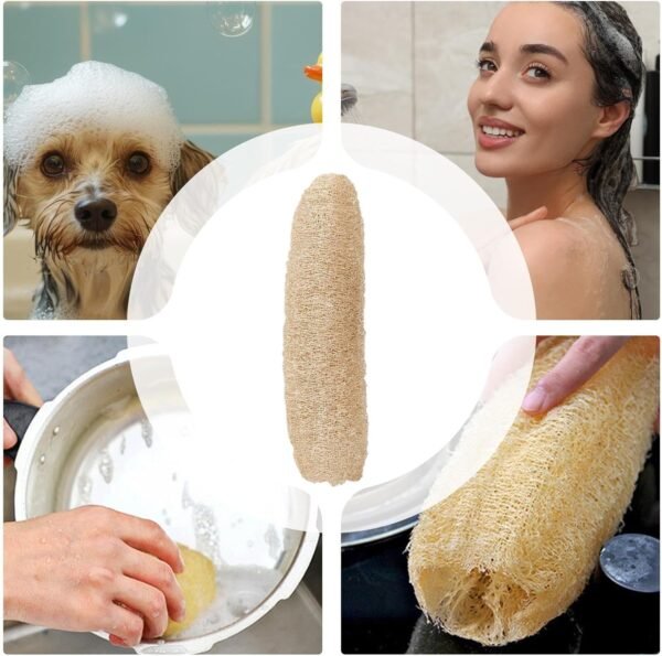 Éponge Luffa | Éponges De Bain De Douche,Accessoire De Bain Unisexe pour Hygiène Personnelle Voyage et Maison – Image 5
