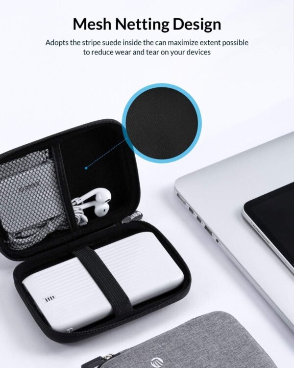 ORICO Étui de Protection Disque Dur Externe Étanche 2.5'' pour Organiser Les HDD SSD 2.5 Pouces et Les Accessoires Informatiques,Gris(PHD-25) – Image 3