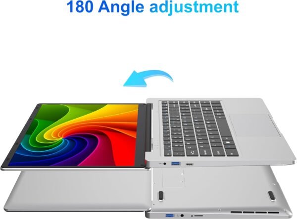 PINSTONE 14'' HD Ordinateur Portable (Celeron N4000, RAM 6 Go, 128 Go eMMC, UHD Graphics,), Clavier AZERTY, Couleur Argent – Image 7