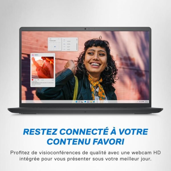 Dell Inspiron 15 (3530) - Ordinateur Portable 15,6'' Écran FHD 120 Hz, Intel Core i5-1334U, 16 Go RAM, 512 Go SSD, Intel Iris XE, Windows 11 Home, Clavier AZERTY - Noir Carbone – Image 2