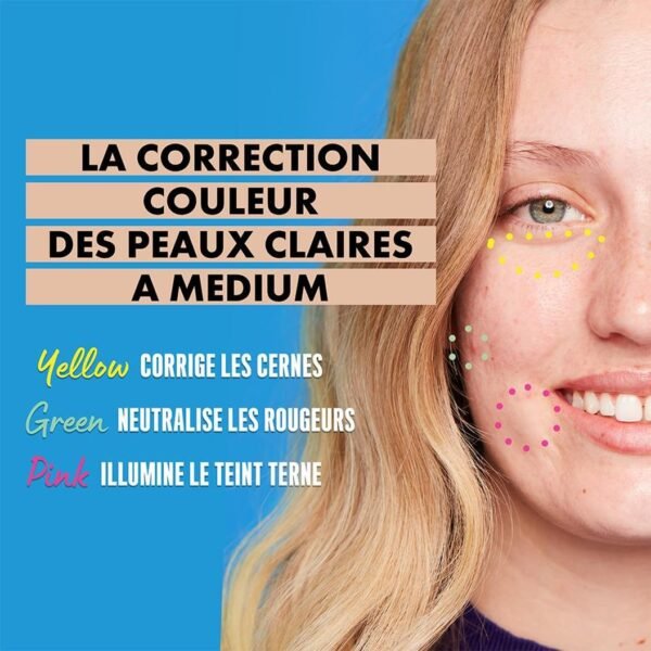 NYX Professional Makeup Correcteur Anti-Cernes en Stick, Couvre les Imperfections, Tâches Sombres et Décoloration, Tenue 12H, Vegan, Pro Fix Stick, Teinte : Yellow – Image 4