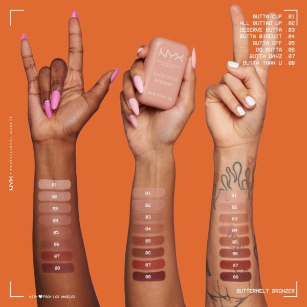 NYX PROFESSIONAL MAKEUP - Bronzeur Crème - Utilisation Corps et Visage - Buttermelt Bronzer, Teinte : Desserve Butta – Image 7