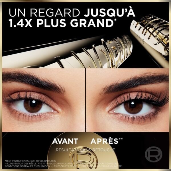L'Oréal Paris - Mascara Volume Panoramique - Cils Démultipliés - Sans Paquets - Regard Agrandi - Technologie Stretch-Flex - Panorama Volume Millions de Cils - Noir – Image 4