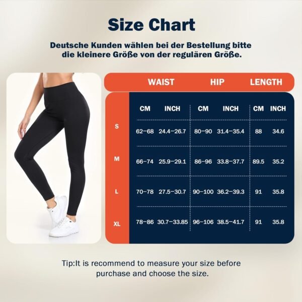 Ulknyss Legging de Sport Femme Push Up Butt Lift Leggings Fitness Taille Haute Pantalons de Yoga et Pilates pour Femme – Image 6