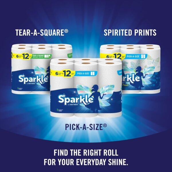 Sparkle® Pick-A-Size® Lot de 6 rouleaux de papier essuie-tout double = 12 rouleaux normaux – Image 8
