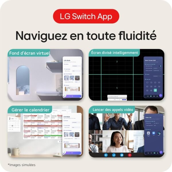LG UltraWide™ 34WR50QK-B Ecran PC Ultra Large 34" - Dalle VA résolution QHD (3440 x 1440), 5ms GtG 100Hz, HDR 10, sRGB 90% (CIE1931), inclinable, Mode Portrait – Image 5