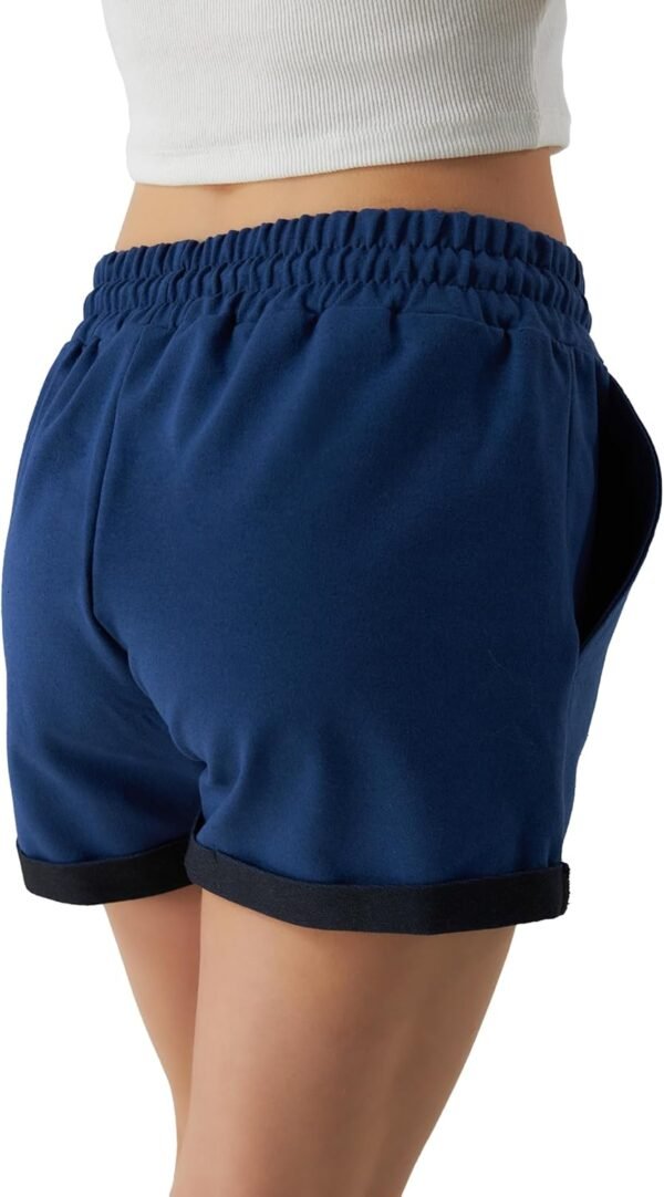 Smith & Solo Short Sport Femme en Coton, Pantalon Court pour Femme, Short Femme ete, Taille Haute, avec Poches, pour Le Jogging, Le Yoga et Le Fitness – Image 3