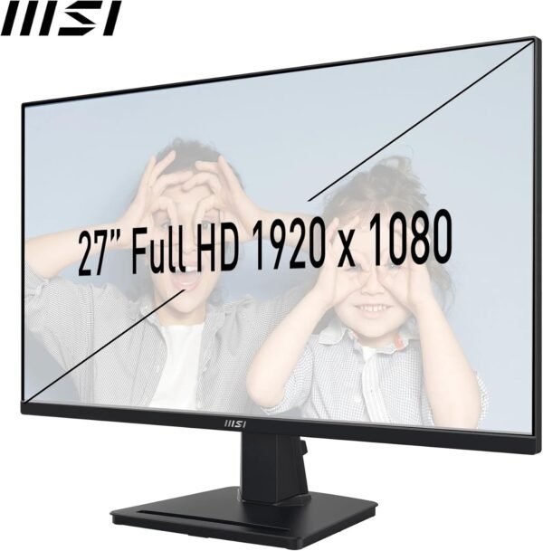 MSI Pro MP275 écran bureautique 27" Full HD - Dalle IPS 1920 x 1080, 100 Hz, écran respectueux des Yeux, Haut-parleurs intégrés, inclinable - HDMI 1.4b, D-Sub (VGA) – Image 2