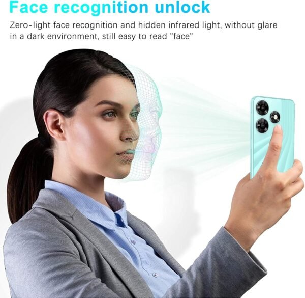 Téléphone Portable Débloqué 4G, 4Go+64Go Android 12 Waterdrop 6,56" , 8MP+18MP, 5435mAh ,Chargement Rapide Smartphone Pas Cher , 3 Slot-Dual SIM Telephone Portable Pas Cher WiFi/GPS/OTG/Type C-Vert – Image 2