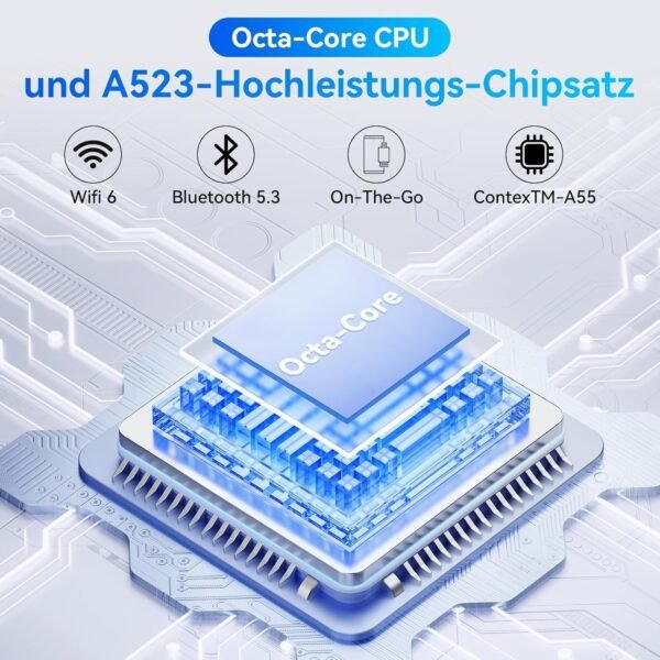Android 14 Tablette 10 Pouces 10Go RAM + 64Go ROM (1To Extensible) Octa-Core GMS 1280*800 IPS HD Touchscreen Tablette Tactile BT 5.4 WiFi 6 Widevine L1 5000mAh Tablettes PC Dynamic Halo (Noir) – Image 6
