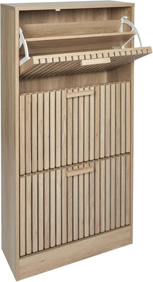 HOME DECO FACTORY - HD0206 - Meuble A Chaussure 3 Portes Klaus - Entrée, Salon – Image 8