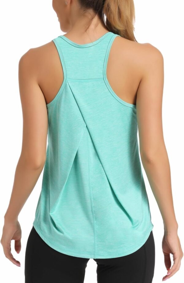 Dawnrole Débardeur de Sport Femme Fitness Yoga Workout Chemises sans Manches Debardeur