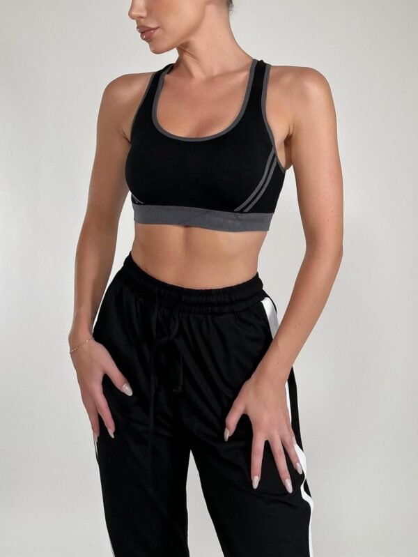 Litherday Brassiere Sport Femme sans Armature Soutien-Gorge de Sport Femme Croisées Derrière sous-Vêtement de Sport Push Up avec Coussinets pour Course Yoga Sport – Image 5