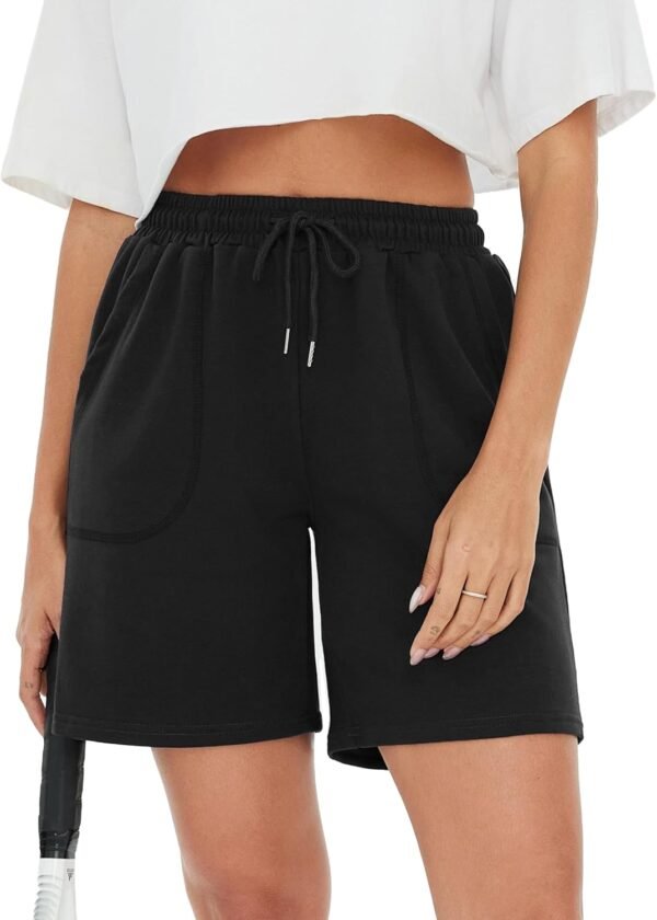 Terecey Short Sport Femme Bas de Survêtement Court Respirant Pantalon Court Femme Été Doux avec Poches pour Jogging Fitness – Image 7