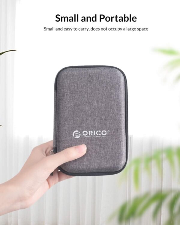 ORICO Étui de Protection Disque Dur Externe Étanche 2.5'' pour Organiser Les HDD SSD 2.5 Pouces et Les Accessoires Informatiques,Gris(PHD-25) – Image 6