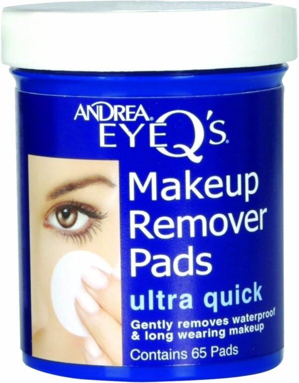 Andrea - Eye Q's Disques démaquillants Peau sèche Bleu Lot de 65