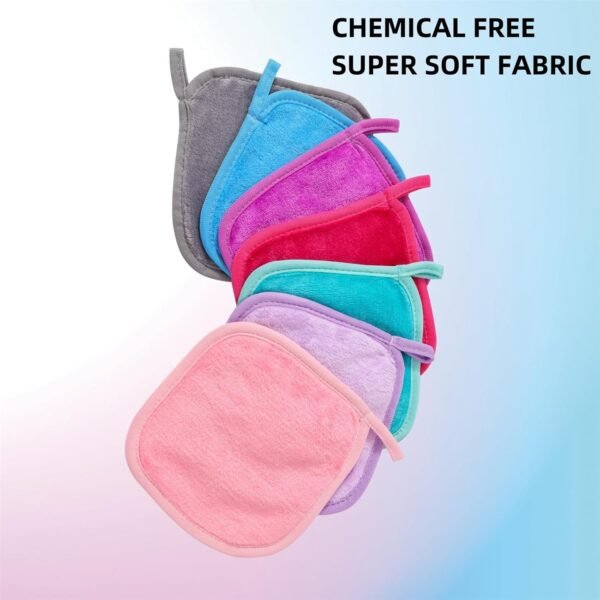 YIZITU Lot de 7 gants de toilette doux en flanelle pour l'hygiène personnelle - Serviettes en coton doux pour tous les âges - Lavable en machine – Image 5