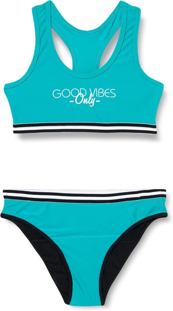 HAUTE PRESSION Fille Diam Menstruel Léger/Moyen C02 T12a Maillot De Bain Deux Pièces, Vert Emeraude, 12-16 Ans EU