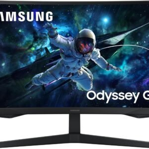 Samsung Ecran PC Odyssey G55C 27’’, 165Hz , 1ms, Dalle VA Incurvée 1000R, QHD : 2560x1440, 2500:1,HDR10, AMD FreeSync, Auto Source Switch +, Pied Ajustable, DisplayPort, HDMI