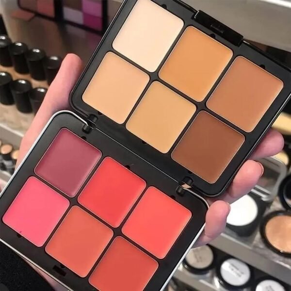 Palette anti-cernes Carla Secret, Maquillage Carla Secret 12 couleurs, Palette de correcteur de crème imperméable longue durée, Crème correctrice correctrice de couleur (Blush A + Concealer A) – Image 5